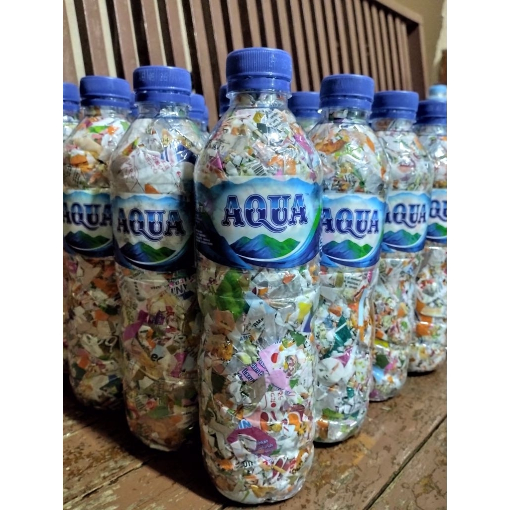 Ecobrick aqua botol 600ml murah dan padat