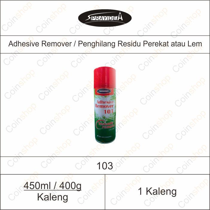 

Sprayidea 103 Penghilang Lem Perekat Semprot Adhesive Remover Spray Per Kaleng