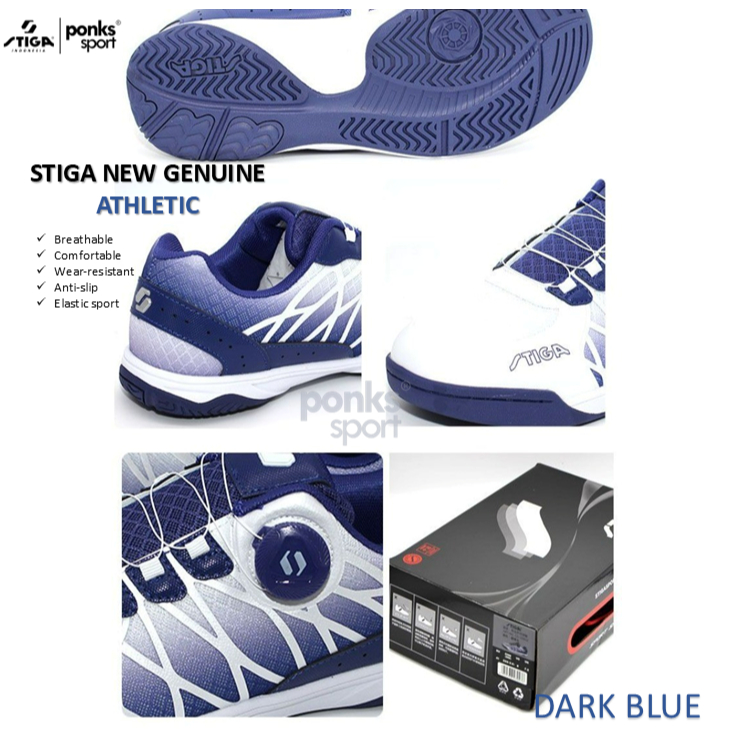 New stiga shoe athletic | sepatu tenis meja stiga model tombol putar anti slip