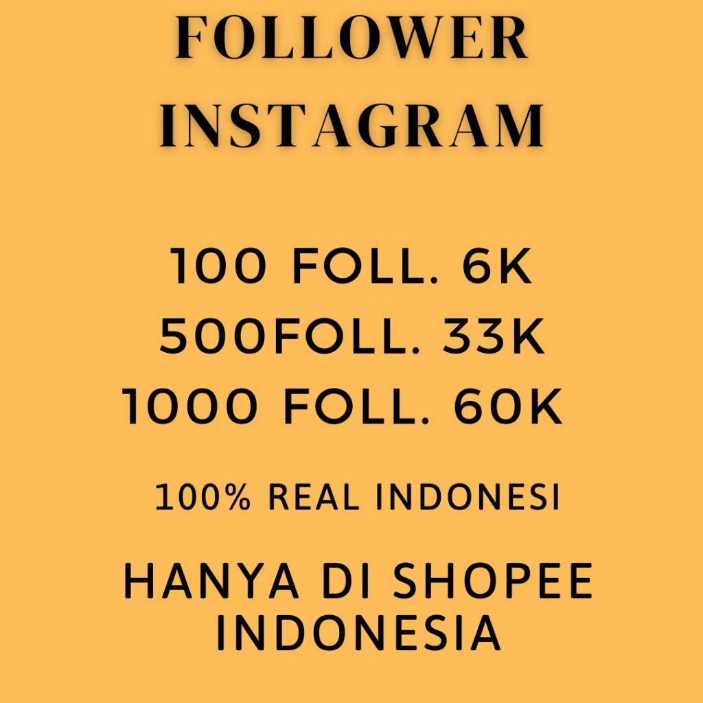FOLLOWER INSTAGRAM REAL INDONESIA