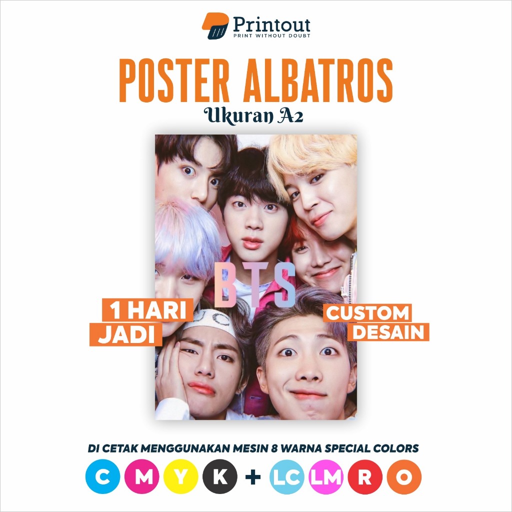 Printout Poster Albatros Ukuran A2 | Cetak Poster Custom Desain Sendiri | Kualitas Juara |  cetak po