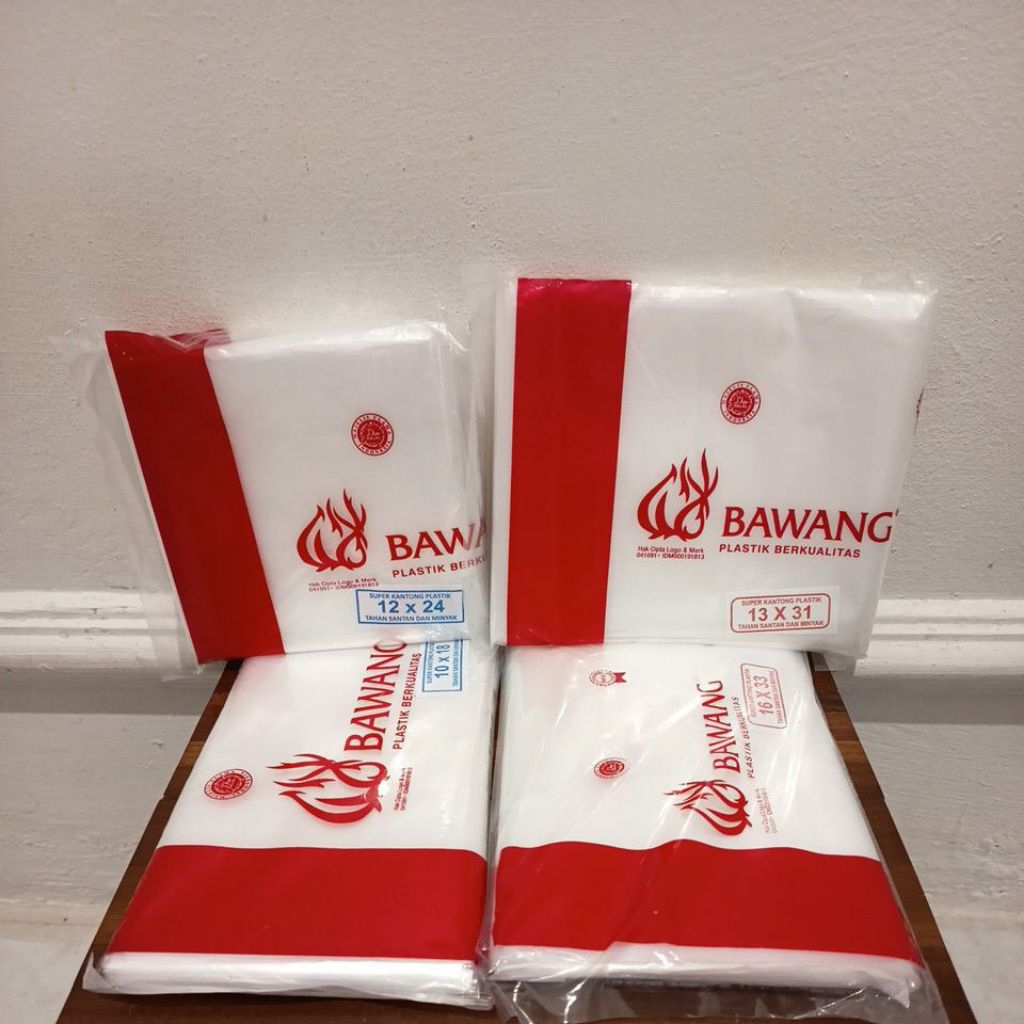 PLASTIK PE BAWANG 10X18, 12X24, 13X31, 16X33