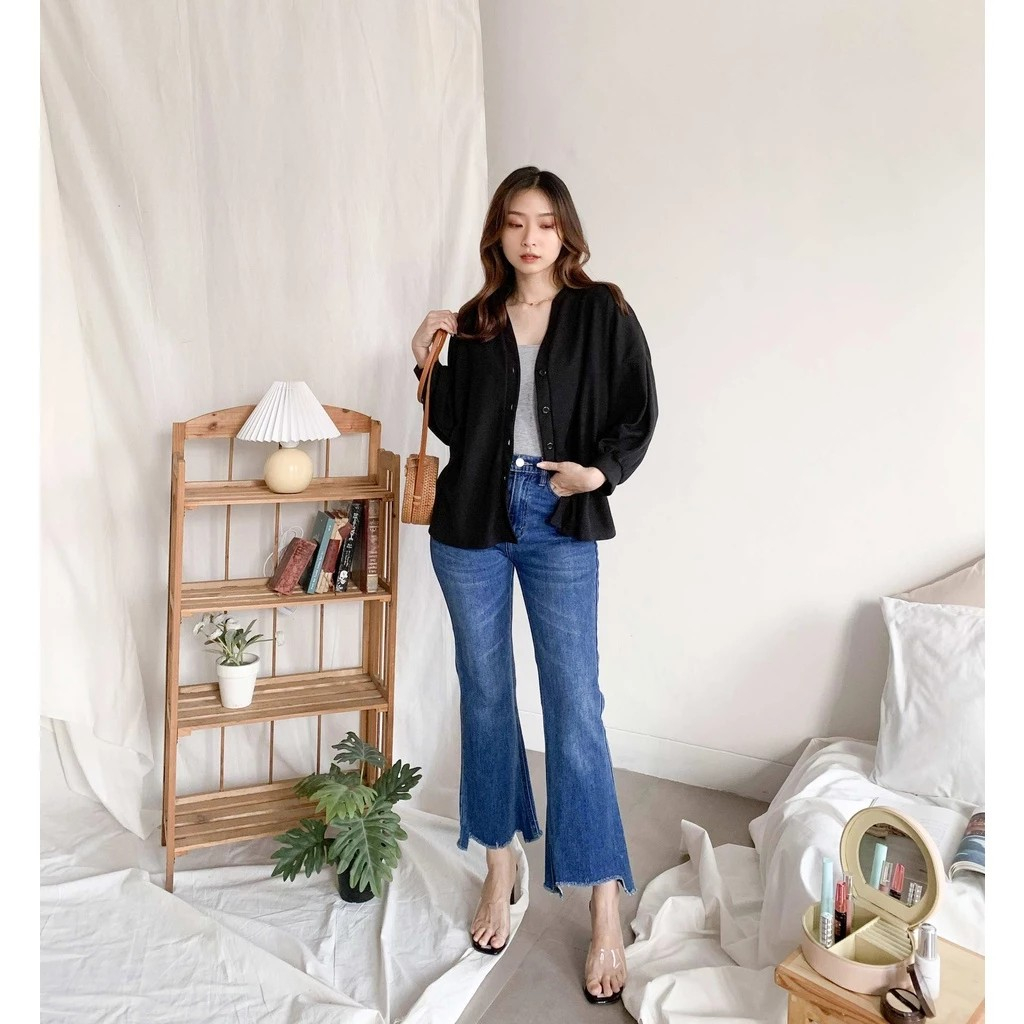 Zanitha Button Tops - Blus Wanita - Blous Korea - Blus Korea -  Blous wanita - Atasan Muslim