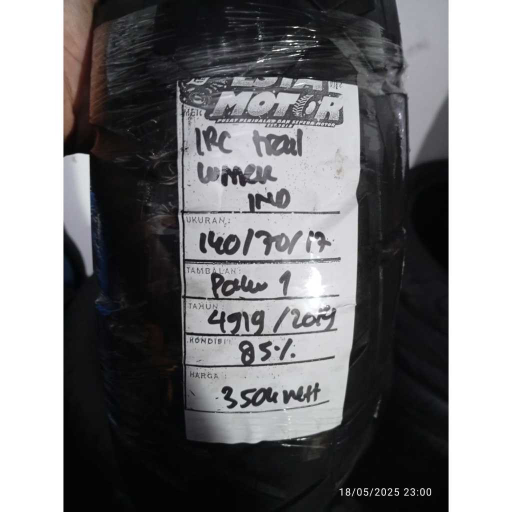 BAN COPOTAN IRC TRAIL WINNER RING 17 UKURAN 140 70 17 DUAL PURPOSE KODE4919