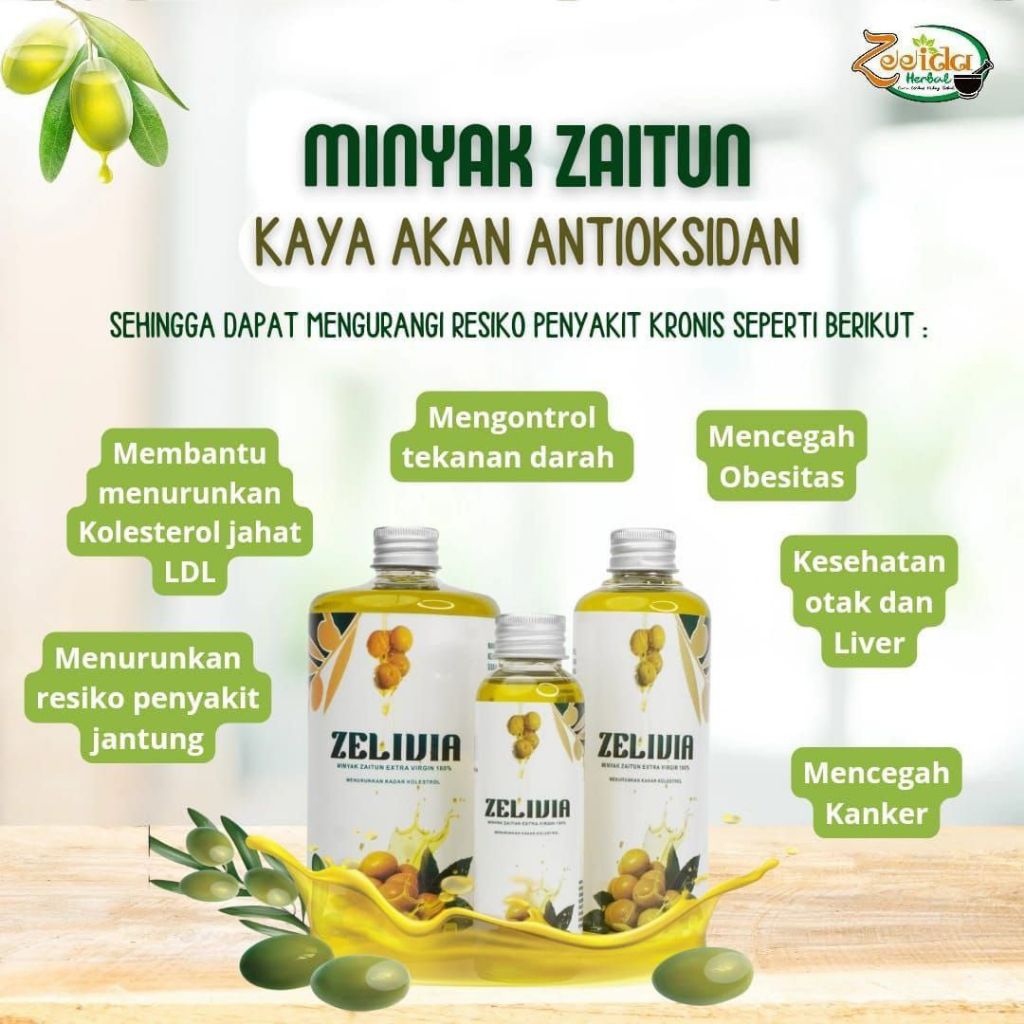 

Minyak Zaitun Extrak Virgin Zelivia EVOO|Ektrak Virrgin Olive Oil by Zeeida