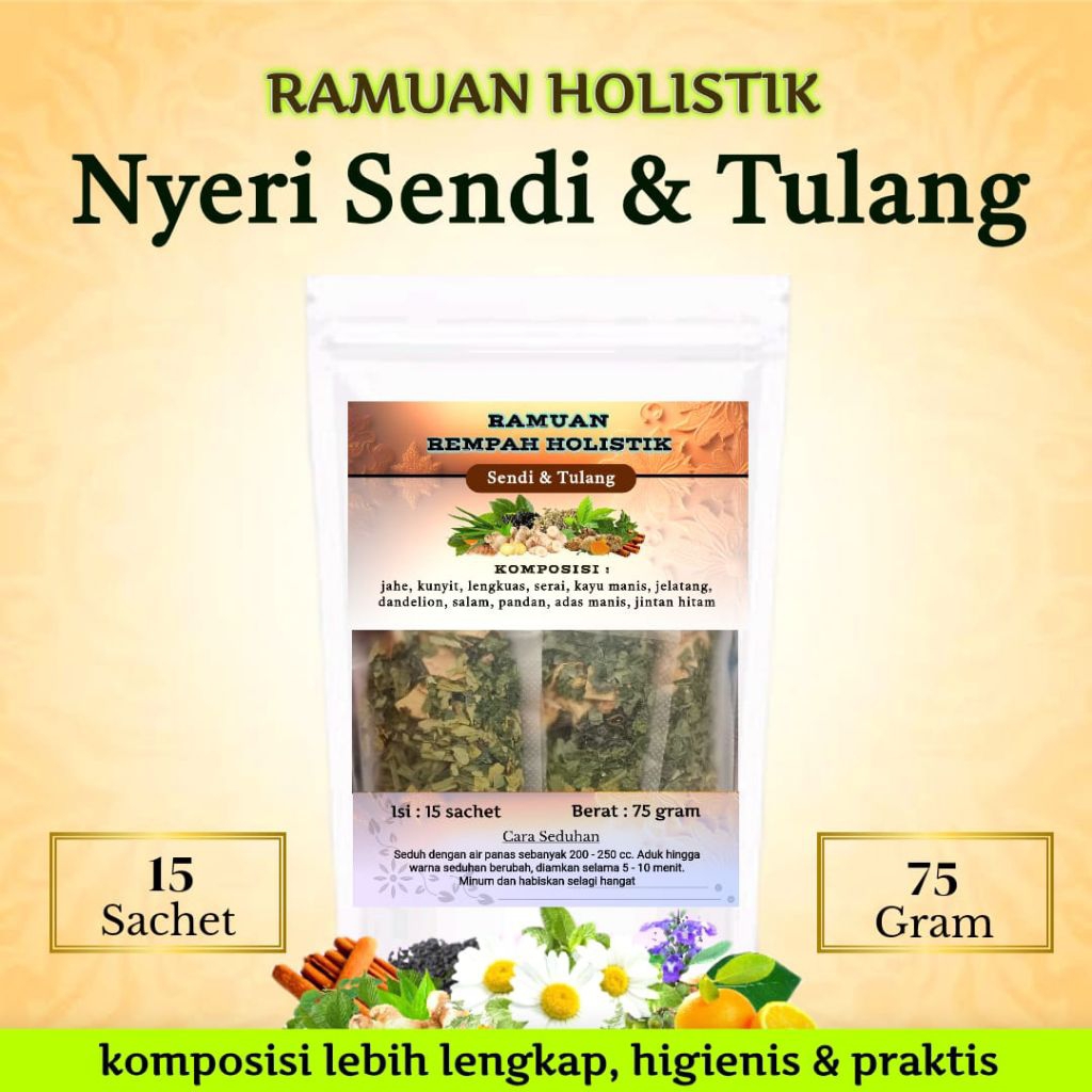 

DETOX SENDI & TULANG salam,kunyit,jahe,daun pandan,daun jelatang,adas manis,jintan hitam.