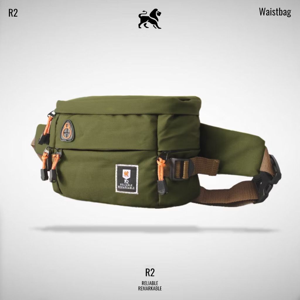 Tas Selempang R2 Reliable Remarkable / Waistbag Unisex Polos