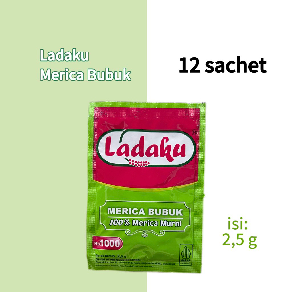 

Ladaku Merica Bubuk kemasan 2,5g @12 sachet (1 renceng)