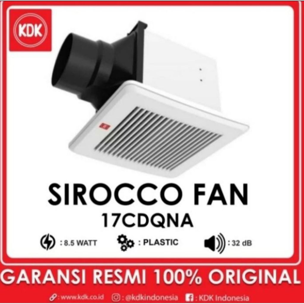 KDK Exhaust Fan Plafon KDk sirocco 17CDQNA