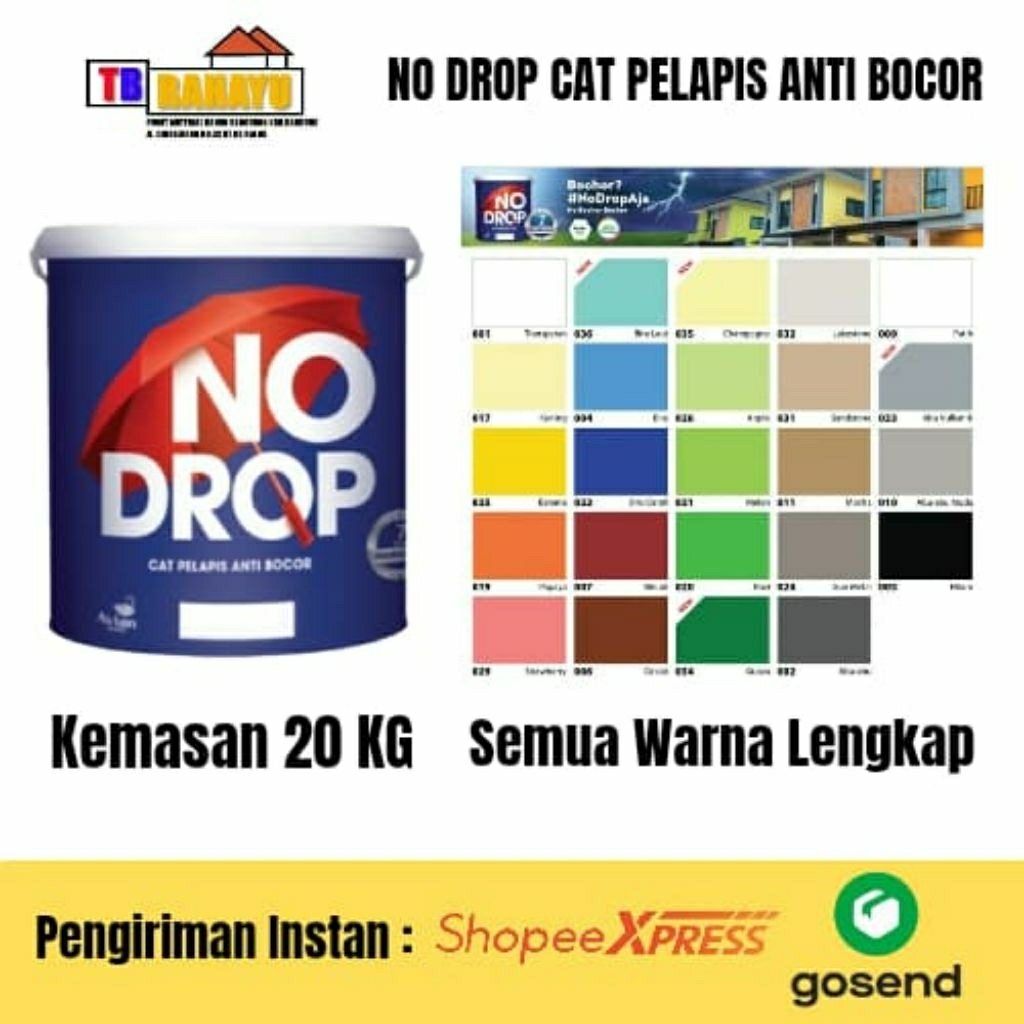No Drop Waterproofing 20 KG, No Drop Cat Pelapis Anti Bocor 20 KG