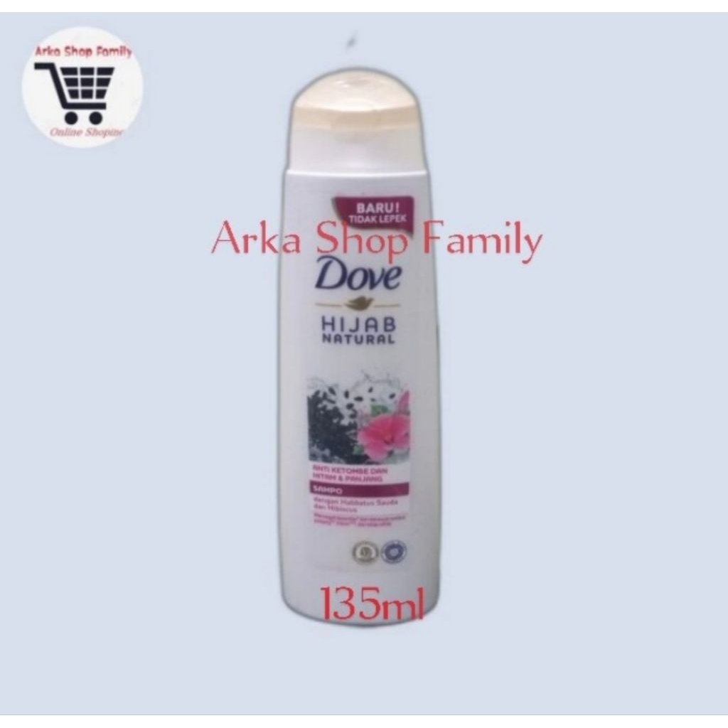 DOVE Hijab Natural Anti Ketombe Hitam & Panjang Habbatus Sauda Hibiscus 135ml Shampoo Shampo Sampo