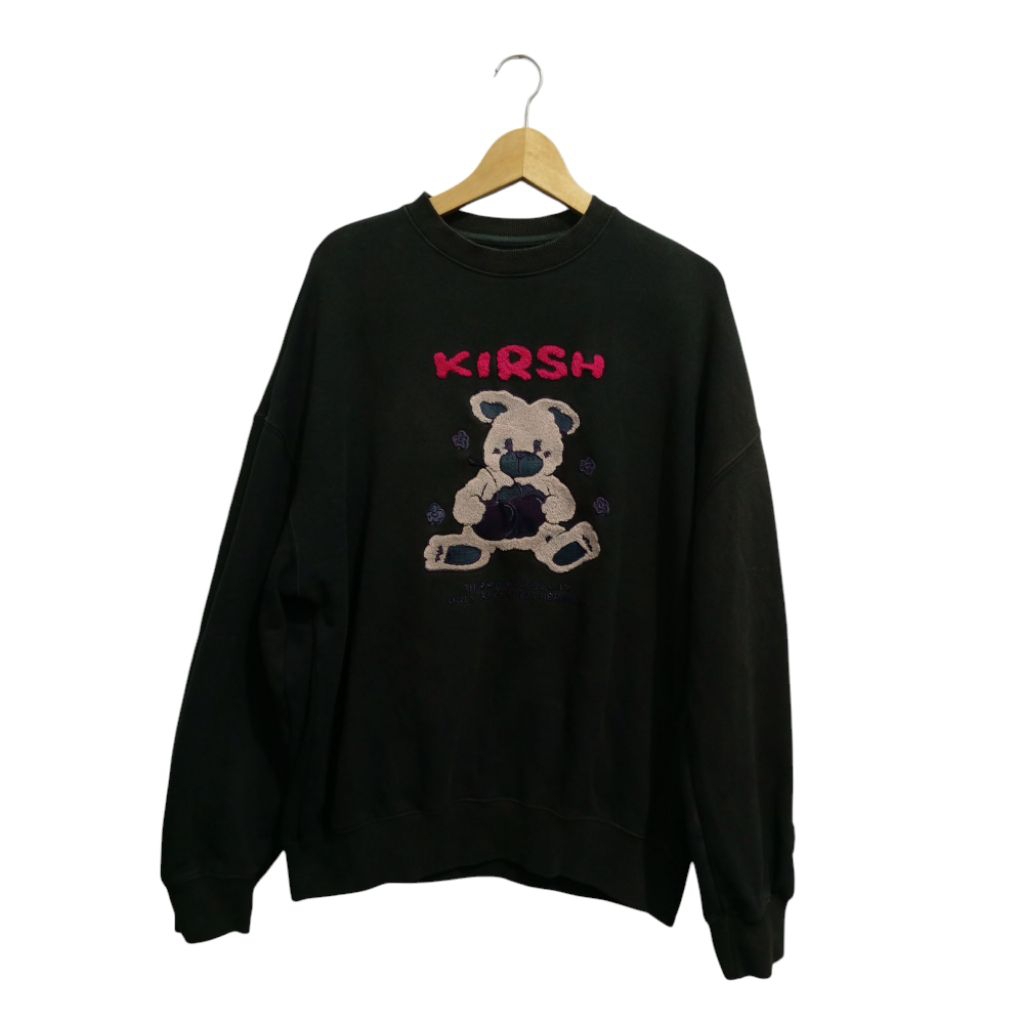 crewneck kirsh warna hitam size XXL