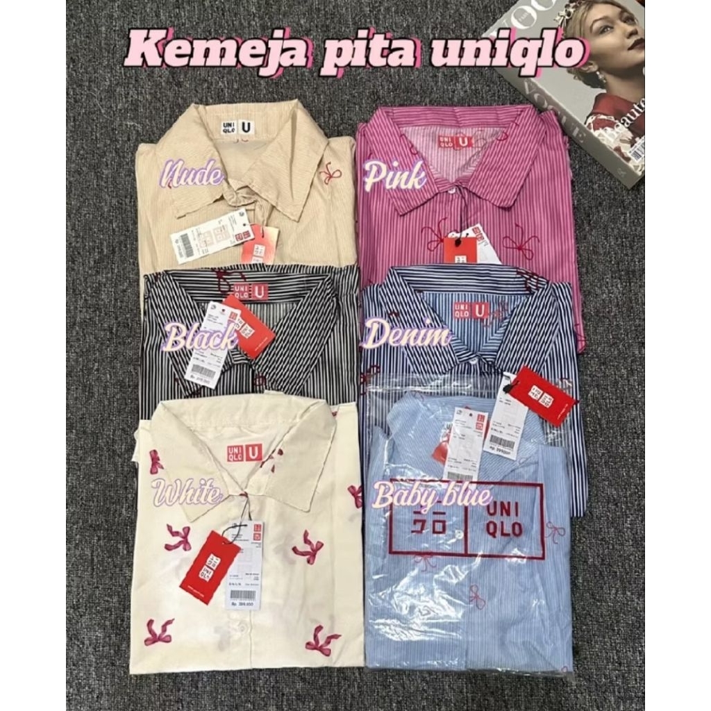 Kemeja Pita Salur UNIQLO (WITH ZIPLOCK & TAG)