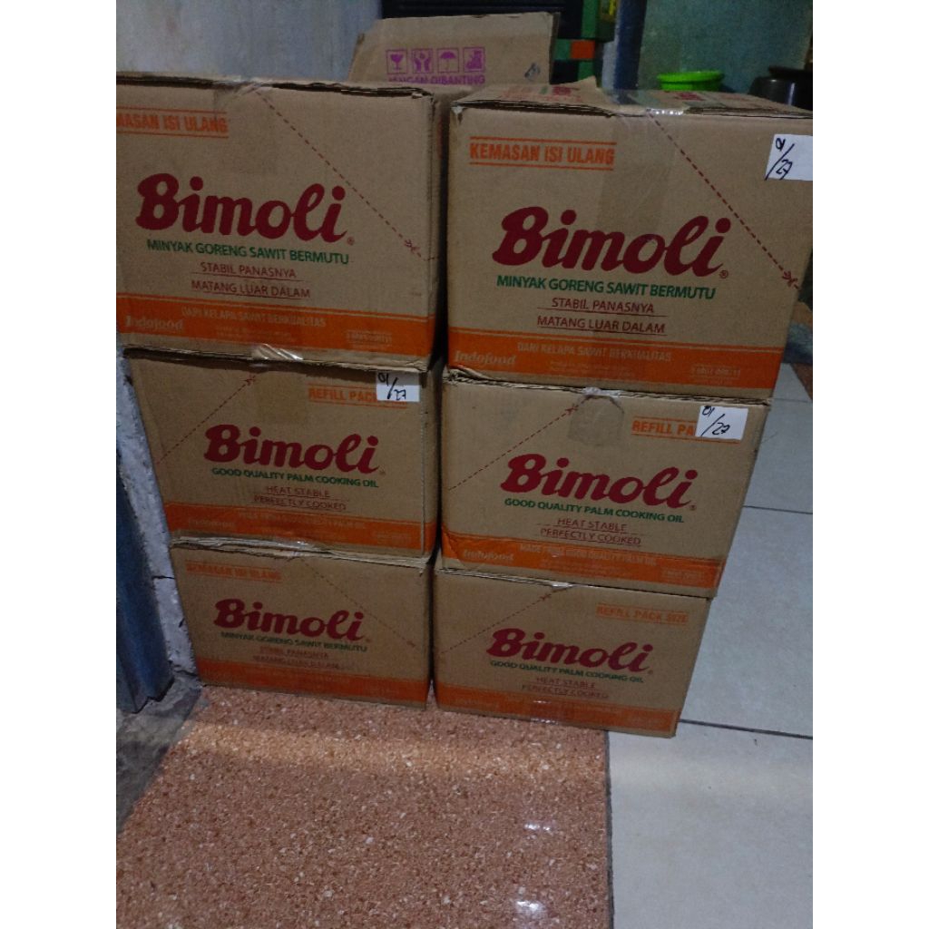

Bimoli minyak goreng sawit 1karton kemasan 2Lx6 pouch