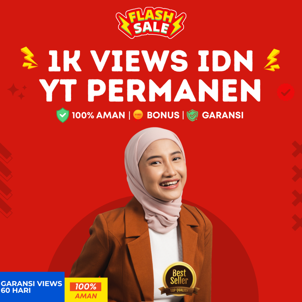1K Views YouTube Indonesia Permanen – Aman & Bergaransi