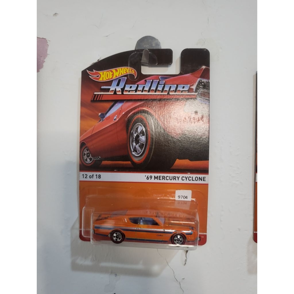 Hotwheels Redline Card 69 Mercury Cougar