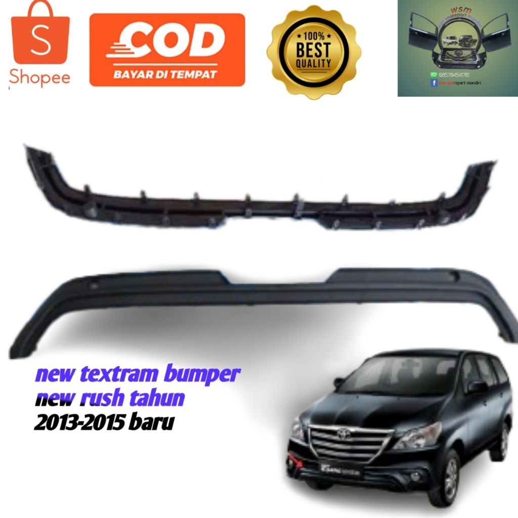 ram bumper new rush tahun 2013-2015 baru