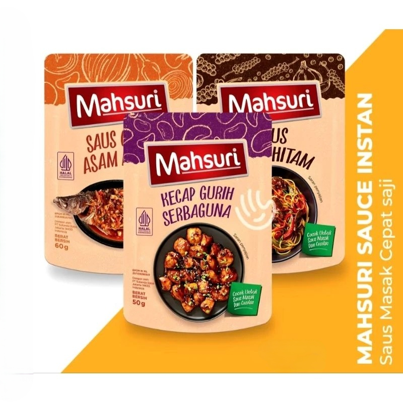 

Saus Instan / Kecap Gurih / Saus Lada Hitam / Saus Asam Manis Serbaguna LEE KUM KEE "MAHSURI