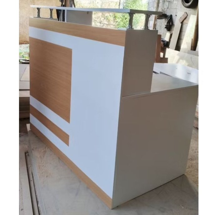 Meja kasir minimalis meja resepsionis model letter L