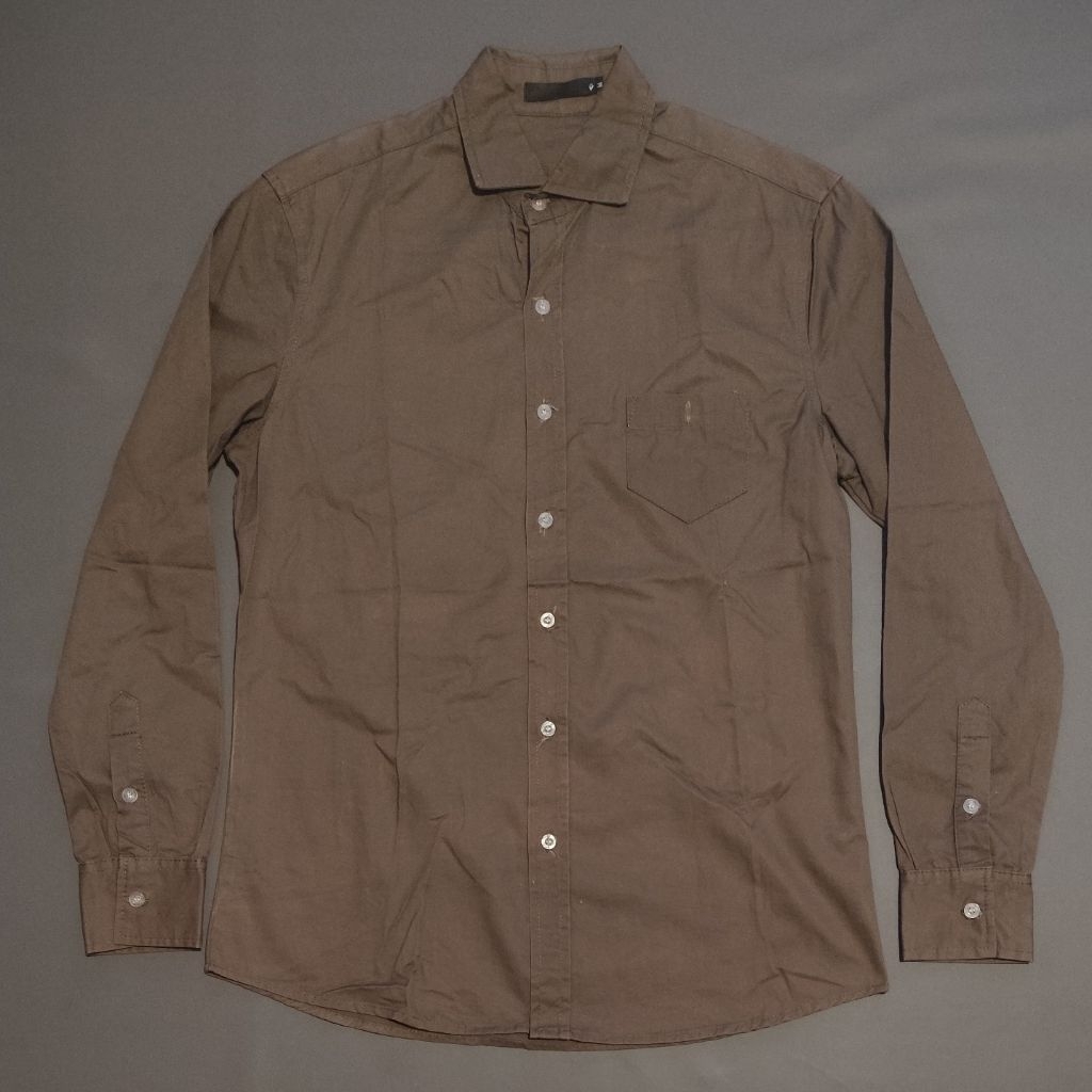 kemeja nb raw denim green army