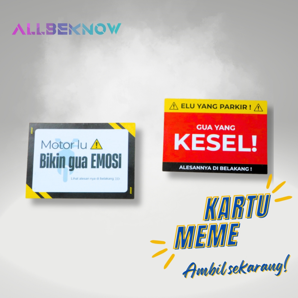 

KARTU SINDIRAN - STIKER WARNING - STIKER MEME - STIKER SIGN PERINGATAN - STIKER NYINDIR PARKIR- STIKER SINDIRAN - KATA KATA LUCU - STICKER QUOTE LUCU MOTOR - KARTU TEGURAN PARKIR