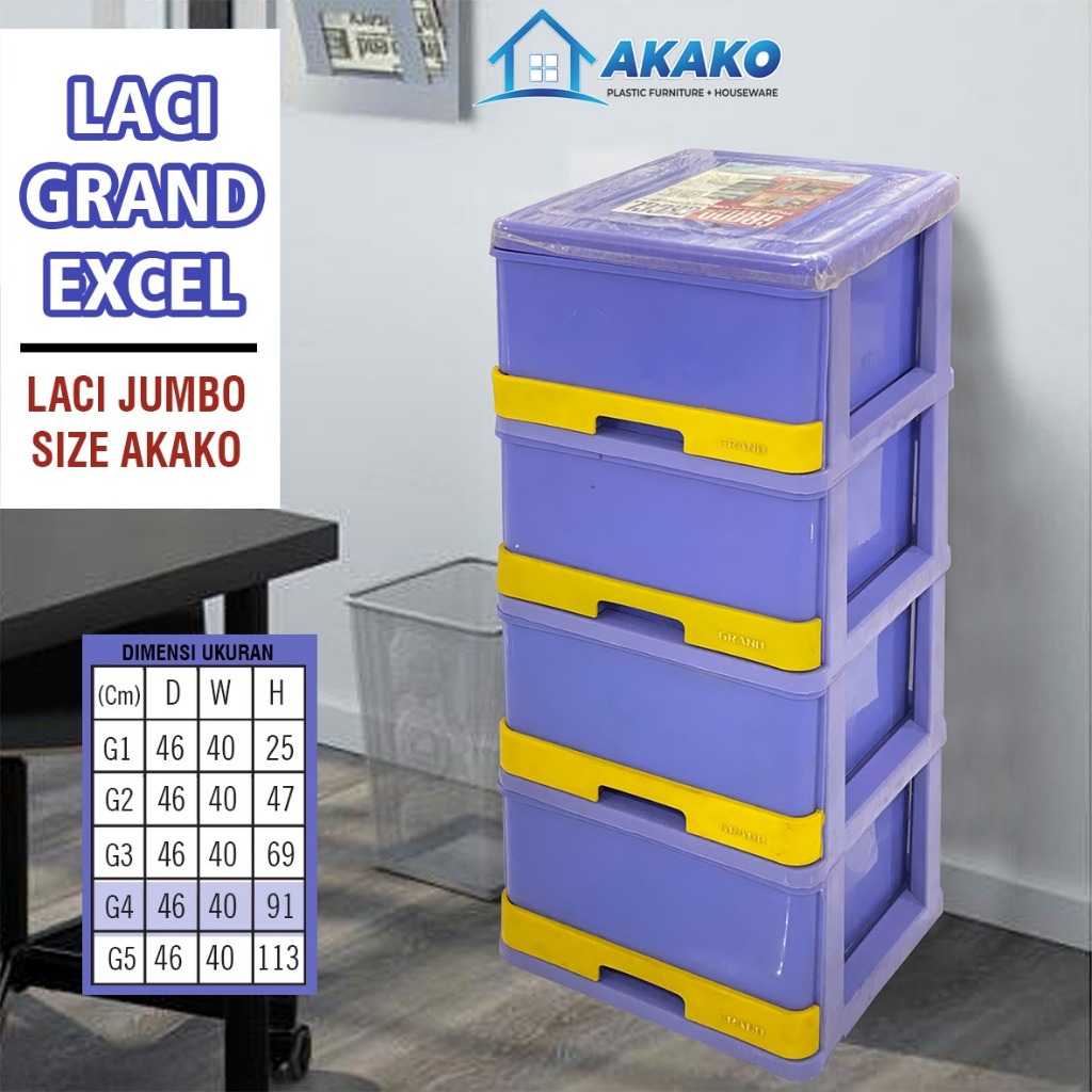 Akako Cuci Gudang - Lemari Laci Jumbo Grand Excel