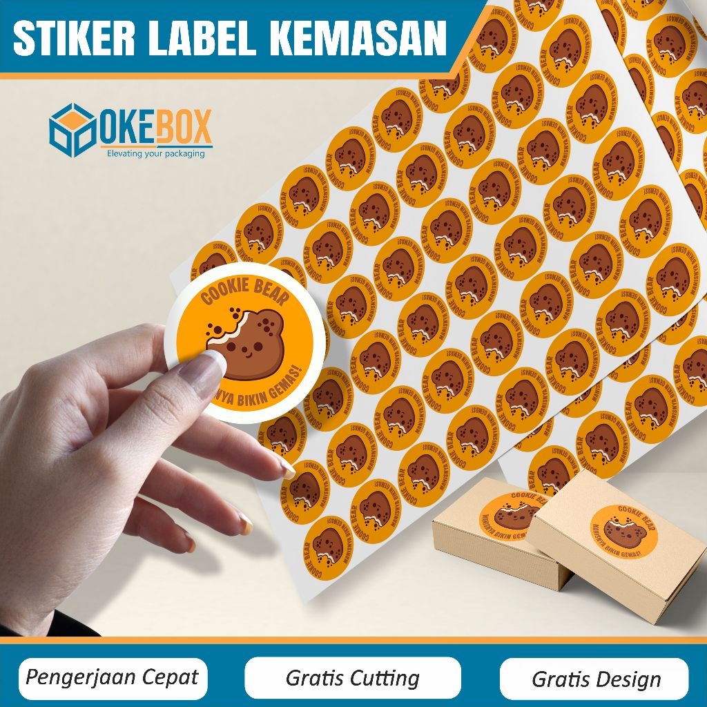 

Sticker stiker setiker label makanan custom harga murah aesthetic jualan kecil keren stiker vinyl transparan sv 16