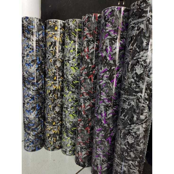 STICKER FORGED VINYL 10CM X 100CM-VARIASI STICKER SKOTLET KARBON FORGED SUPER GLOSSY TAHAN PANAS AIR