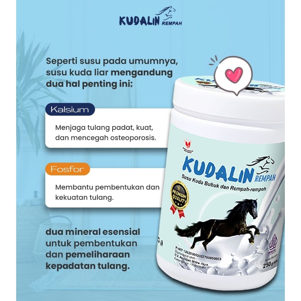 

250 gr Kudalin Herbal Susu Kuda Liar Sumbawa Plus Herbal