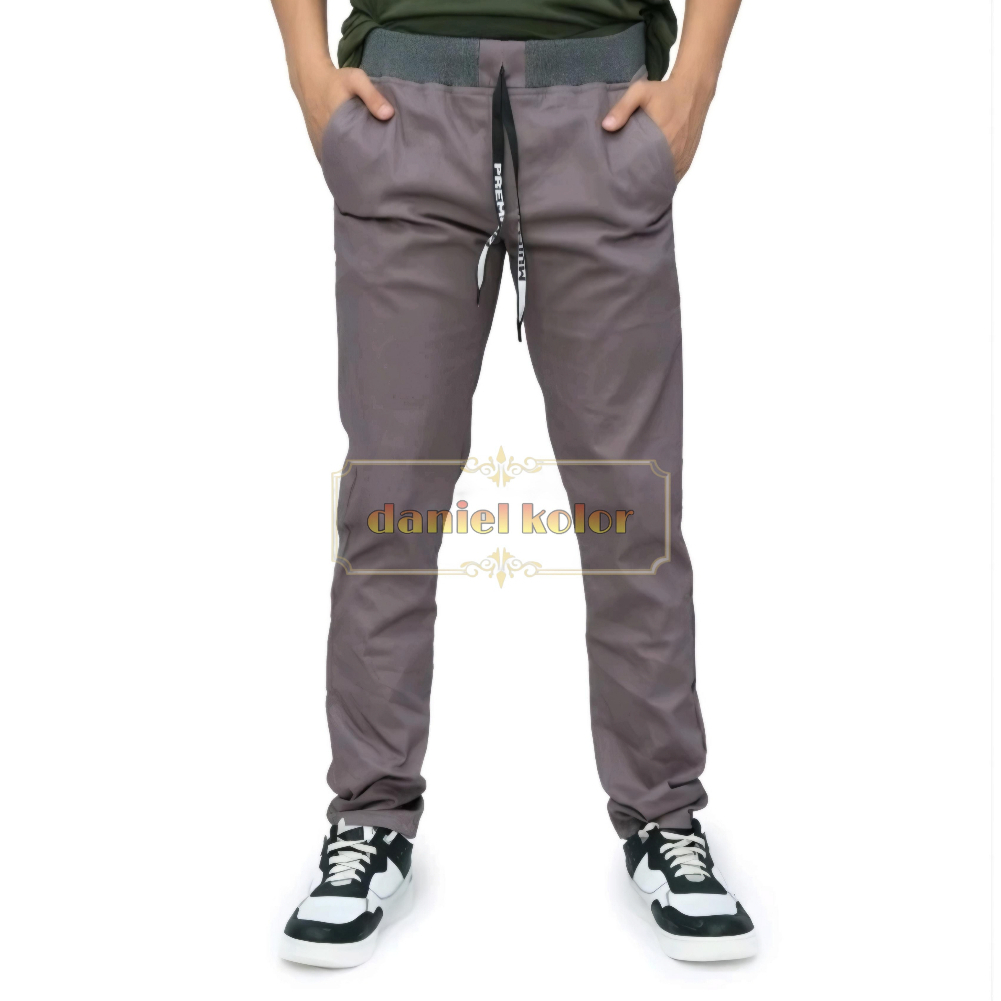 CELANA PANJANG PRIA CHINOS DEWASA RIB PINGGANG KOLOR