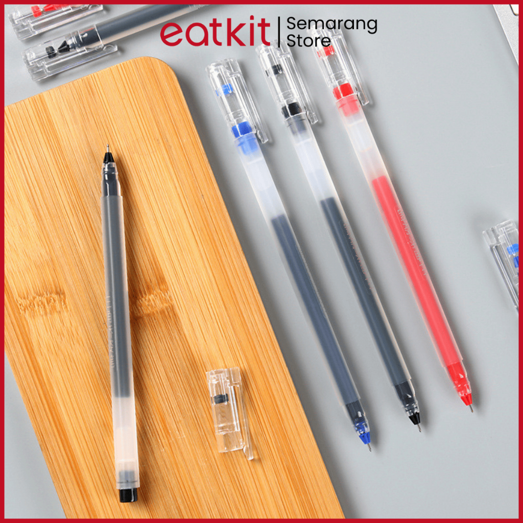 

Pulpen Gel 0.5mm Isi 10 Pcs Warna Hitam Biru Merah Bolpoin Gel Bolpen Gel Pen Murah Awet
