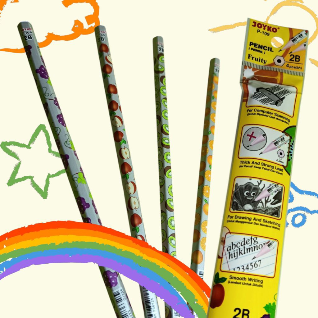 

Pensil 2B Joyko Tema Fruity