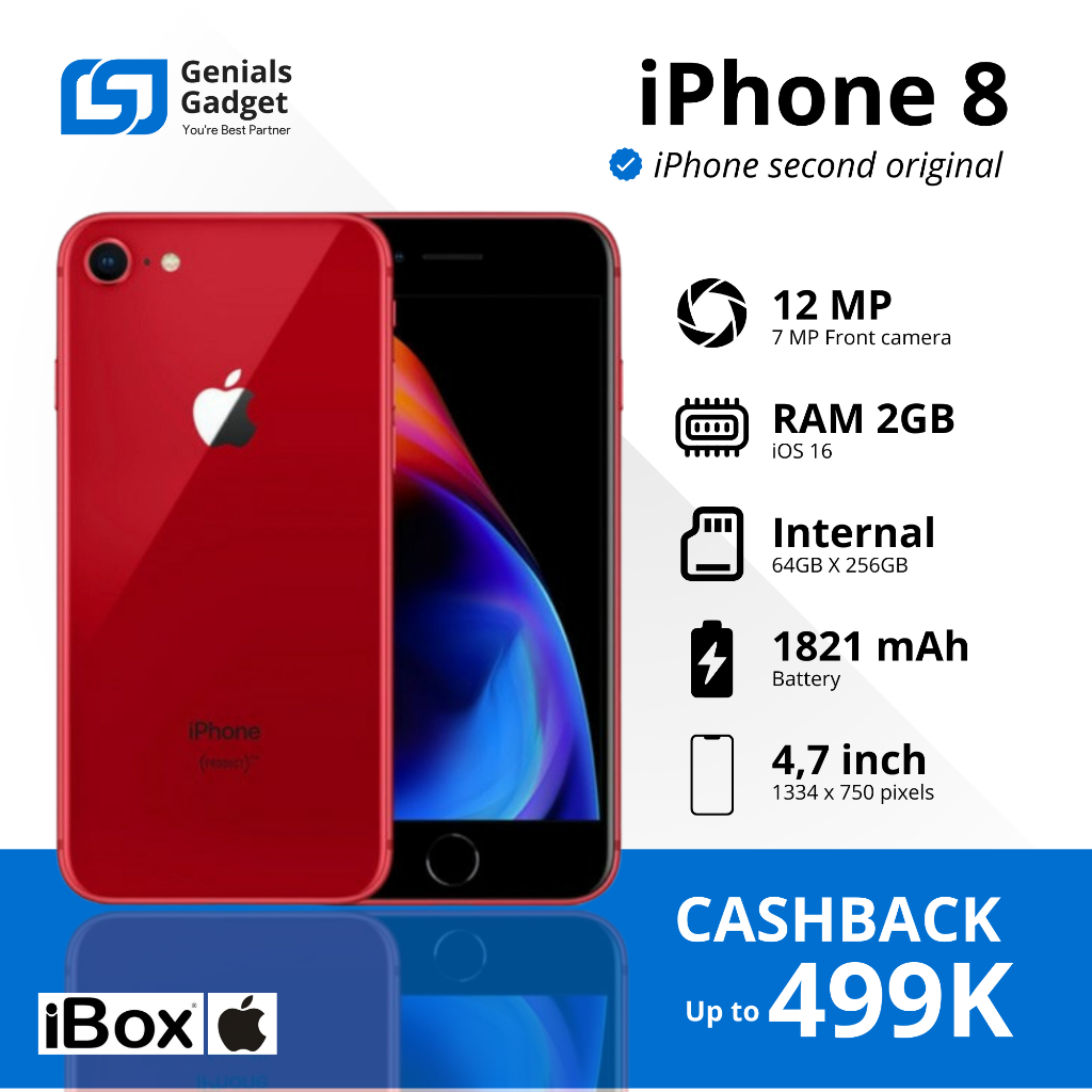 GG - IP 8 64GB 256GB Second BEKAS | MULUS NORMAL FULLSET