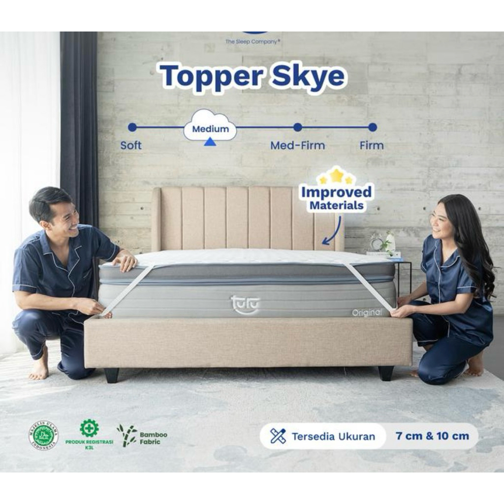 Mattress Topper Turu Skye Uk 160x200cm