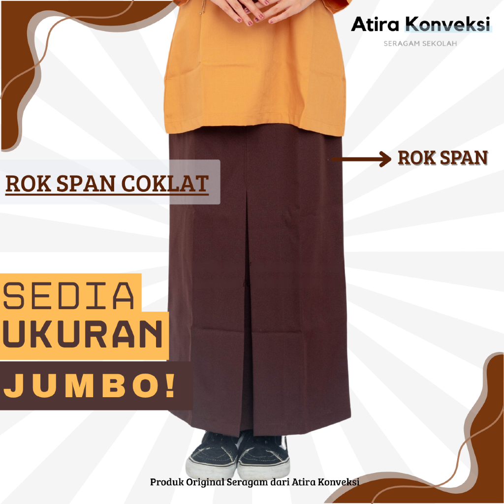 ROK SPAN COKLAT PRAMUKA SMP & SMA - PERTAMIL FAMATEX LICIN/TISU