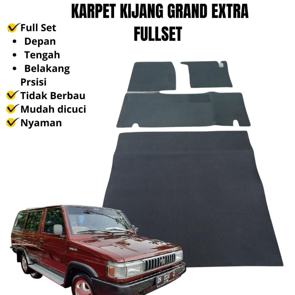 Karpet mobil kijang grand extra full set alas kaki matras mobil kijang grand extra fullset