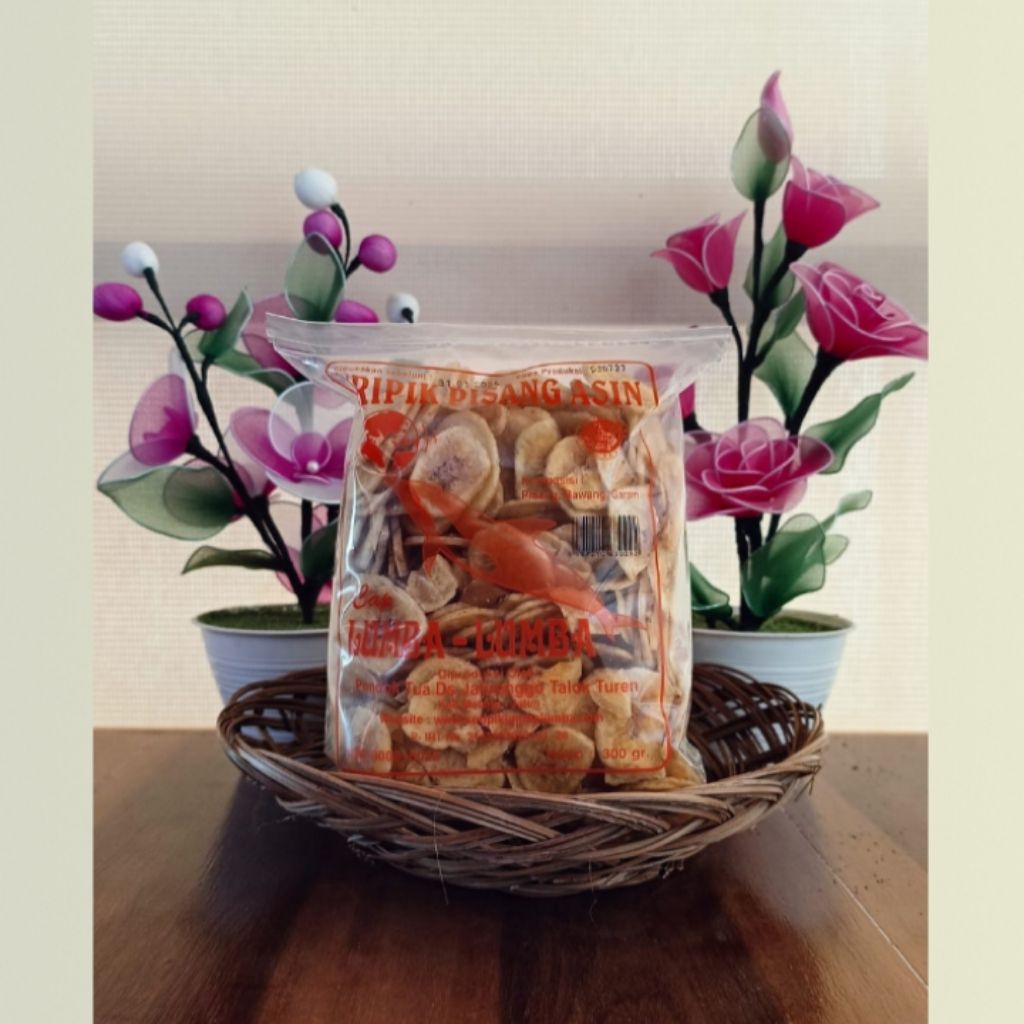 

Keripik Lumba Lumba Pisang Kepok Asin 300gr Asli Malang