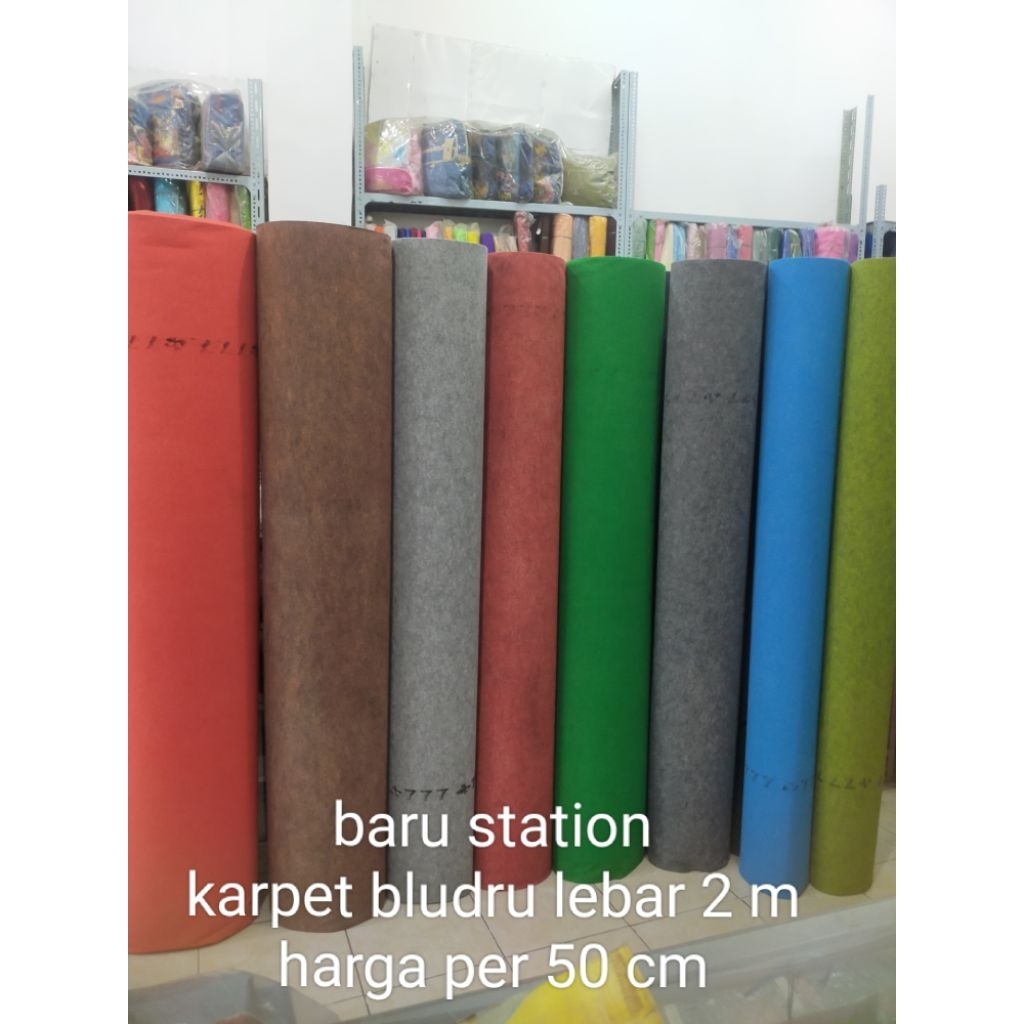 karpet Bludru Lebar 2 meter harga per ½ meter