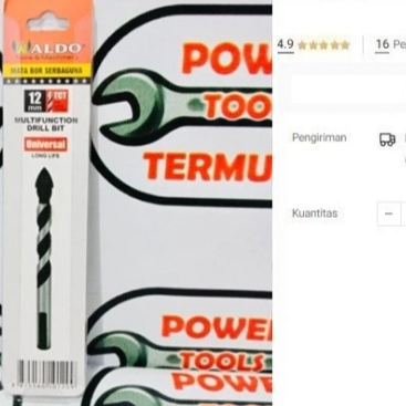 

Mata Bor Multifungsi / Serbaguna ALDO 12mm TCT drill bit