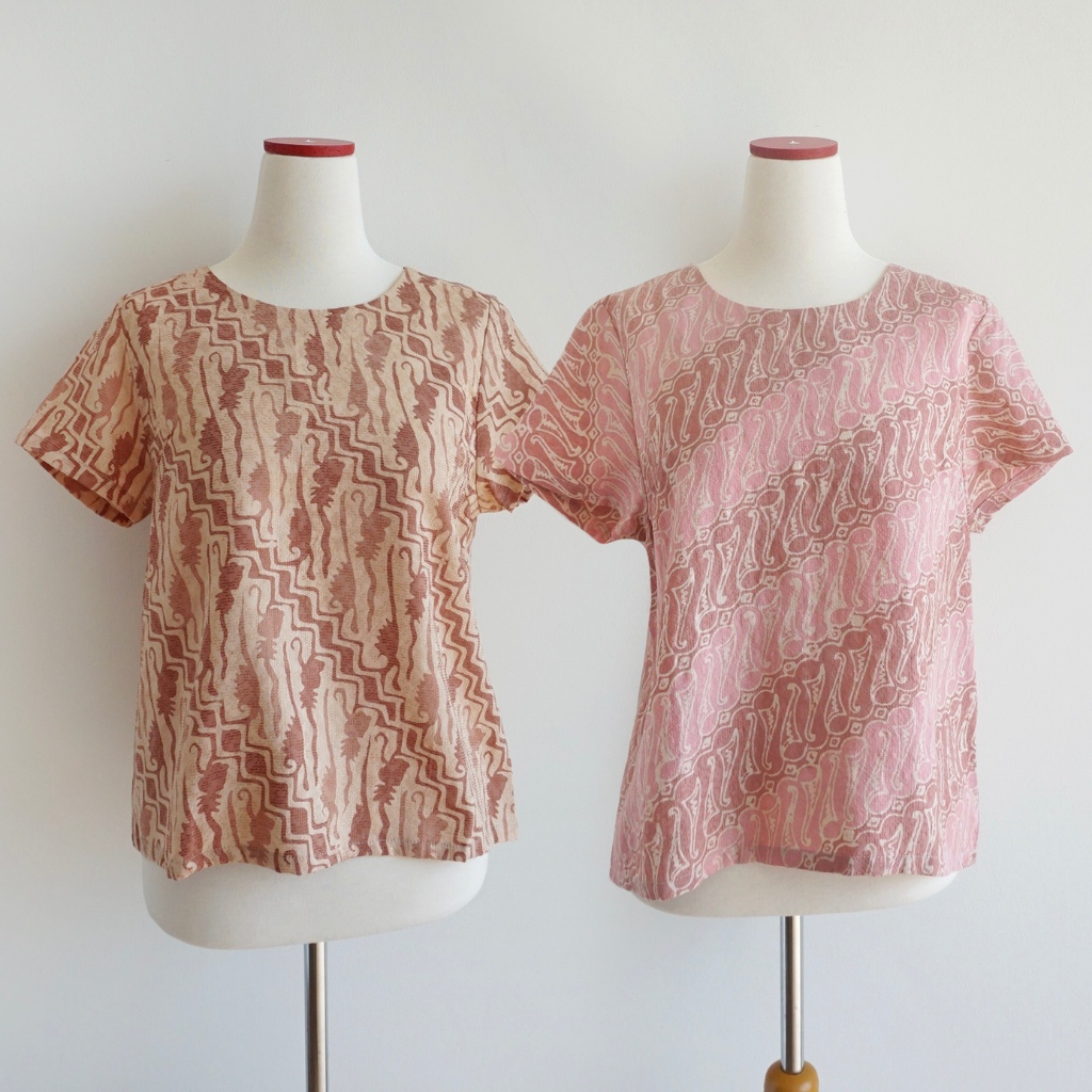 Benangsari Helena Parang Top Dobby Blouse Atasan Batik Wanita