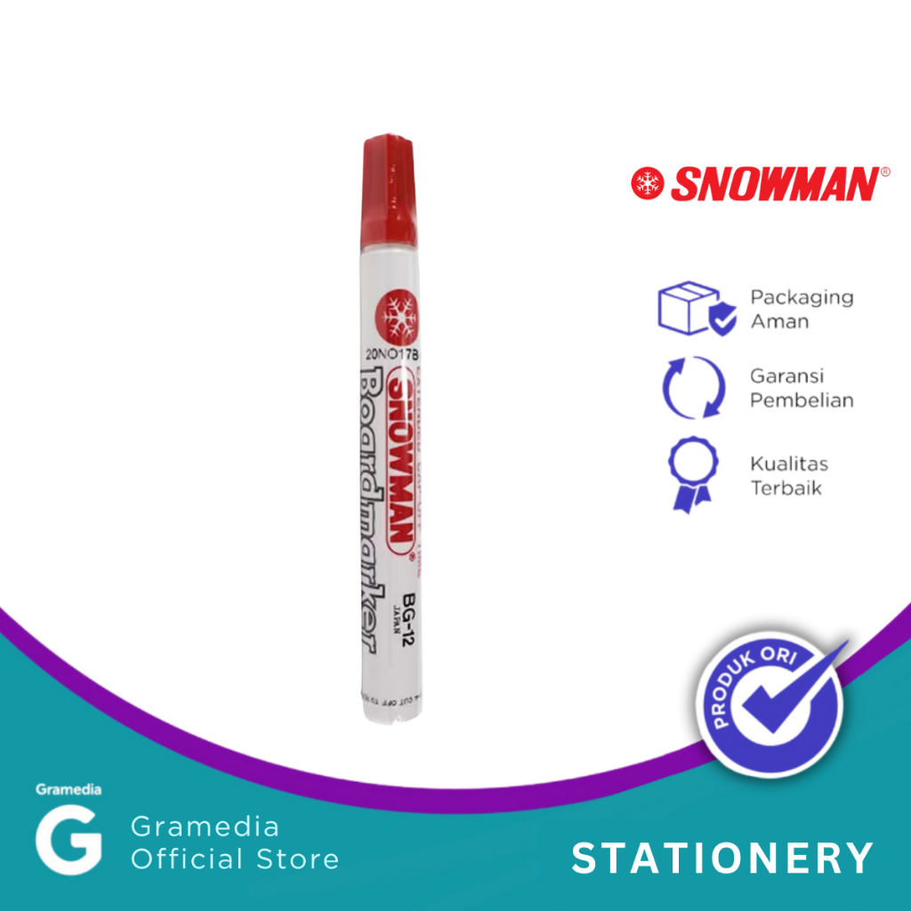 

Gramedia - SNOWMAN B.MARKER BG-12 RED / PCS