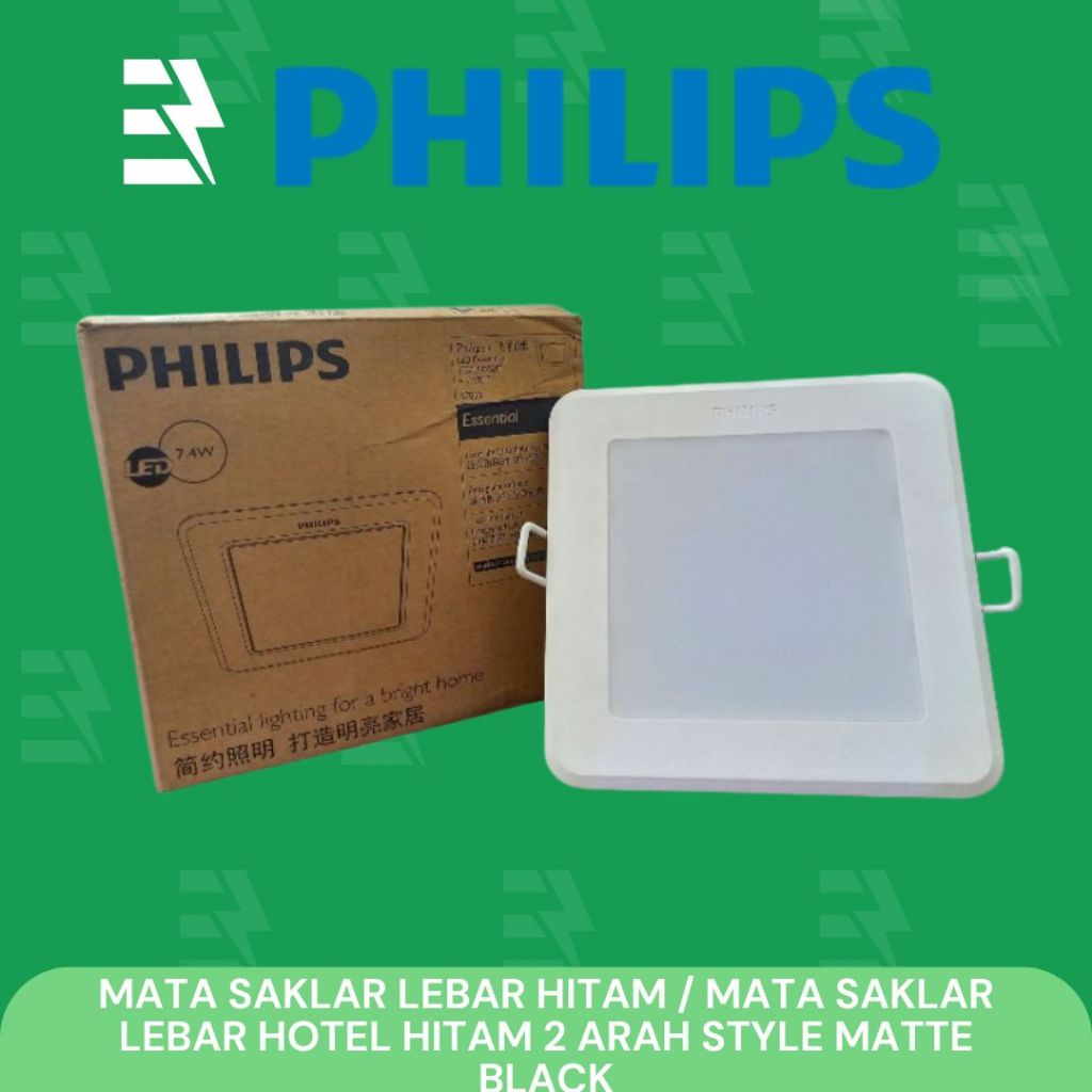 Lampu downlight led PHILIPS SQ 2,8w 3,4w 5w 7,4w kotak putih dan kuning