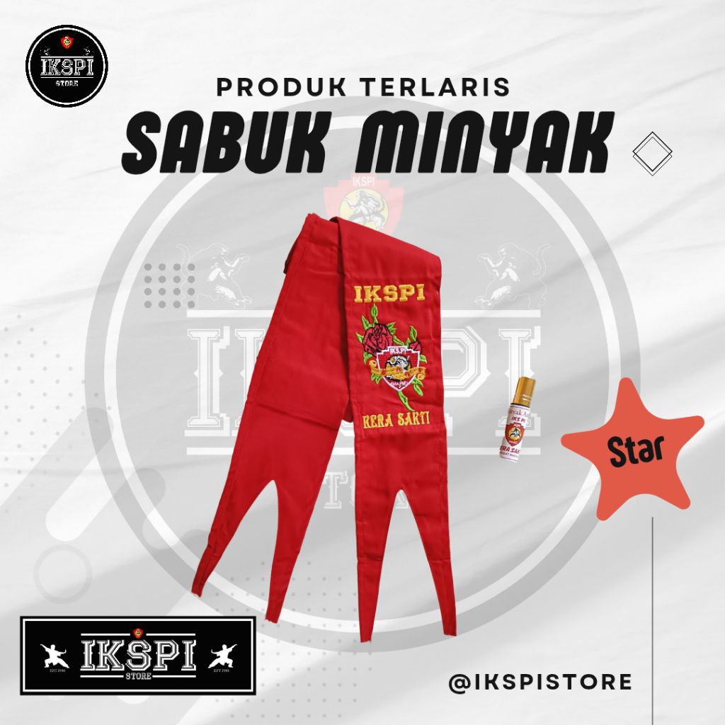 SABUK MERAH DRILL + MINYAK ASMAK ORI