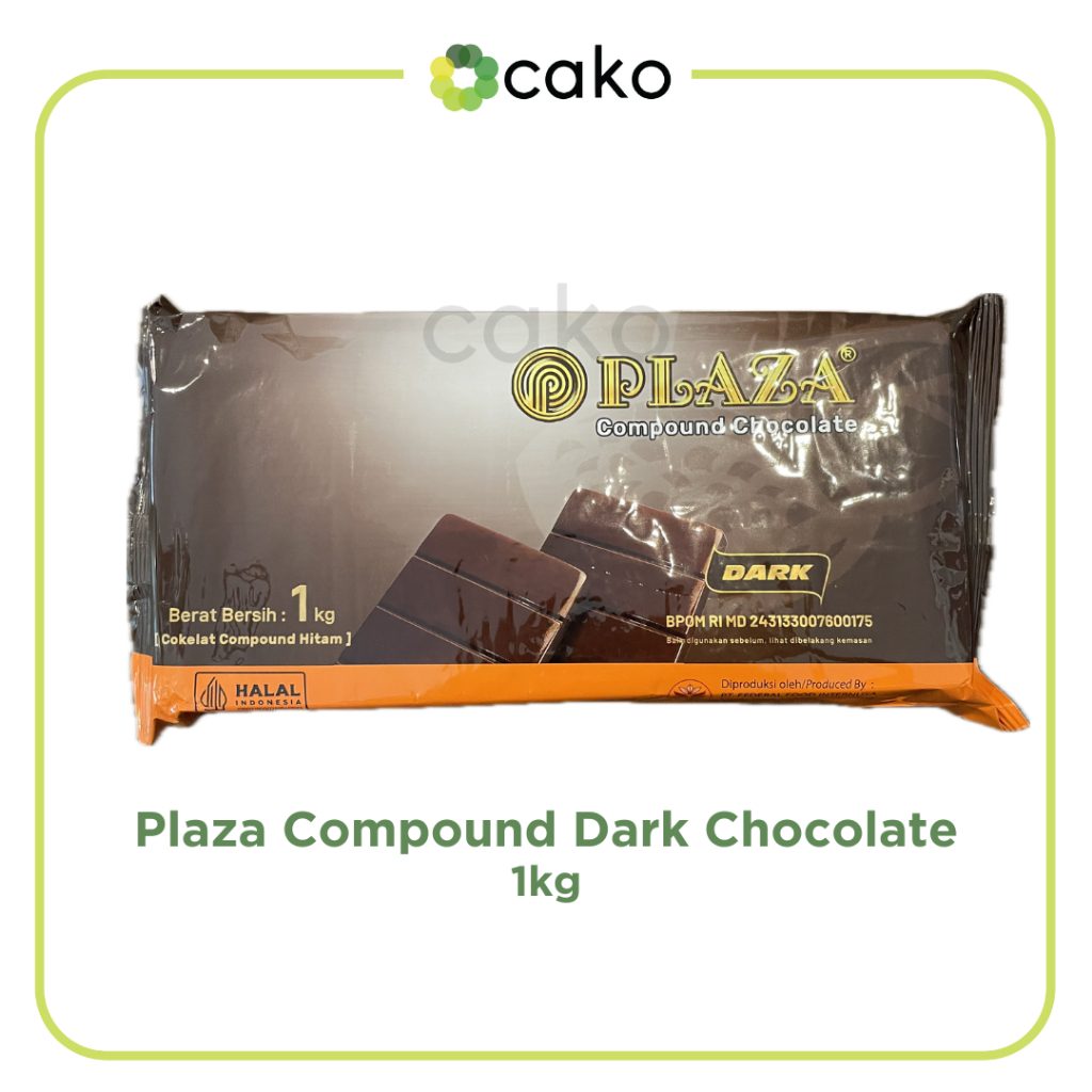 

Plaza Dark Chocolate Compound 1kg / Coklat Dark Compound