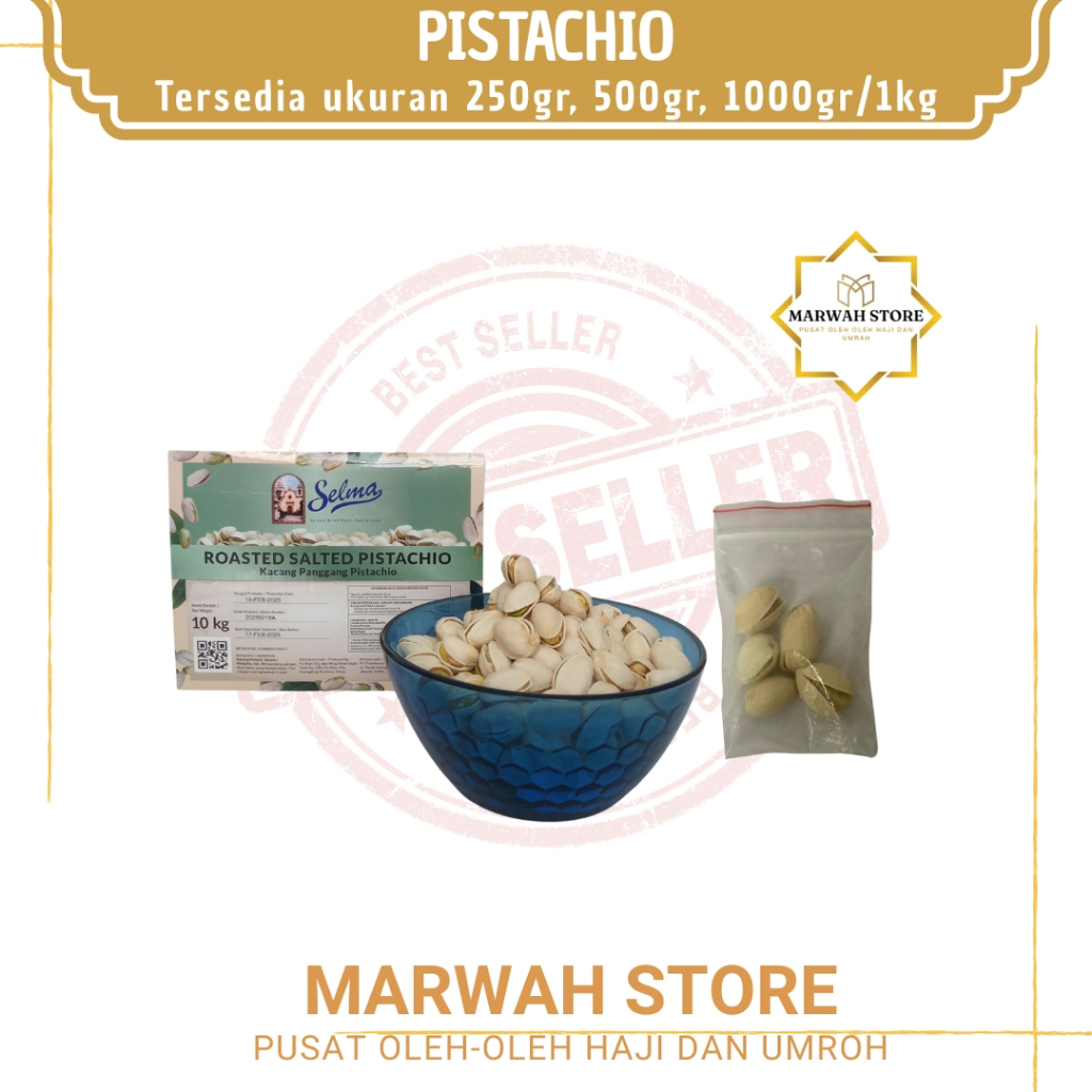 

Kacang Pistachio Khas Arab 250gr, 500gr, 1kg | Oleh-oleh Haji dan Umroh