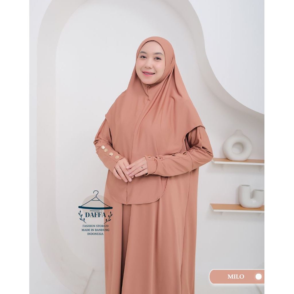 Abaya Set Hijab Baju Pengajian Gamis Pesta Allsize fit to Jumbo Saffa Set Abaya
