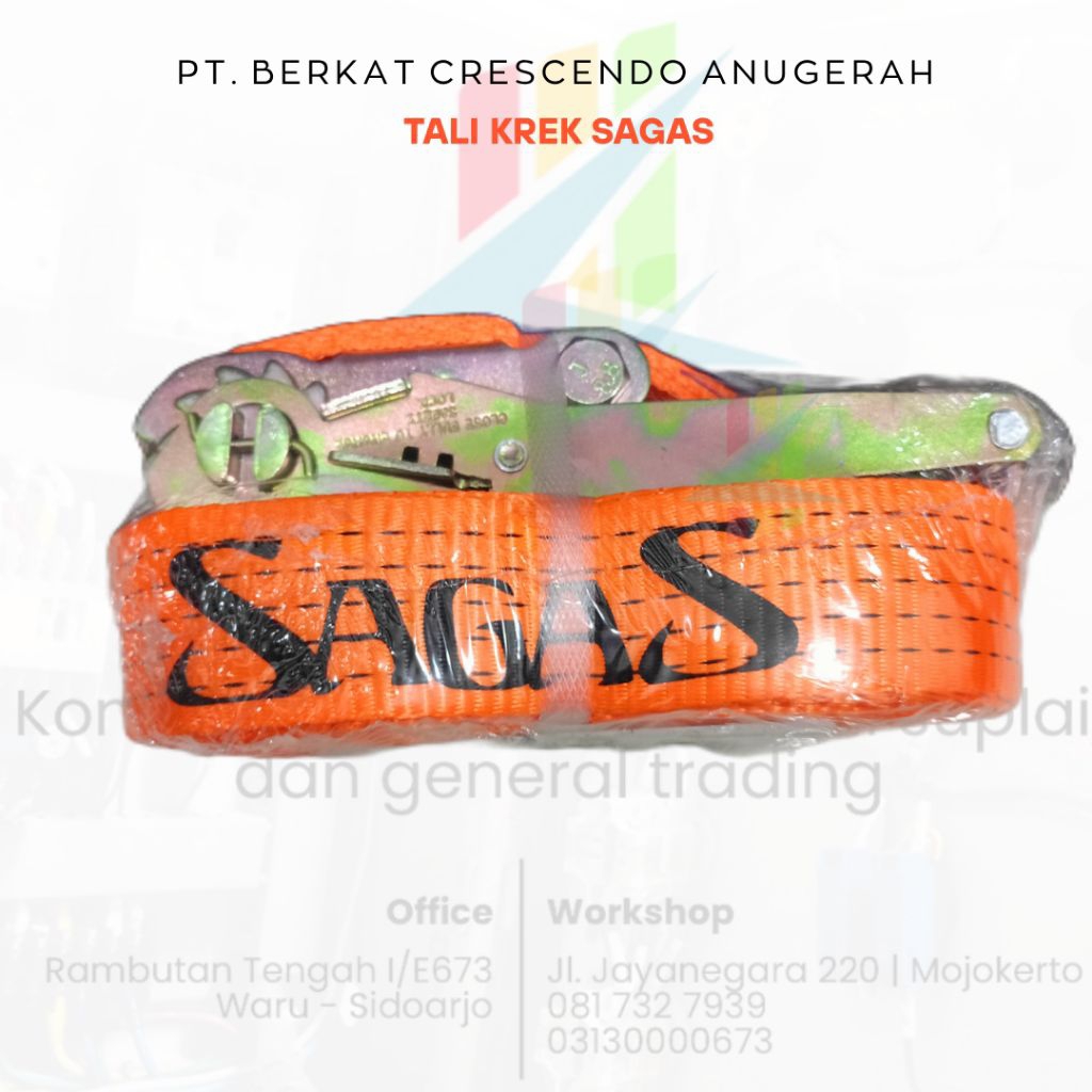 TALI KREK SAGAS TALI KREK RACHET LASHING SAGAS TALI 5 TON 12 M