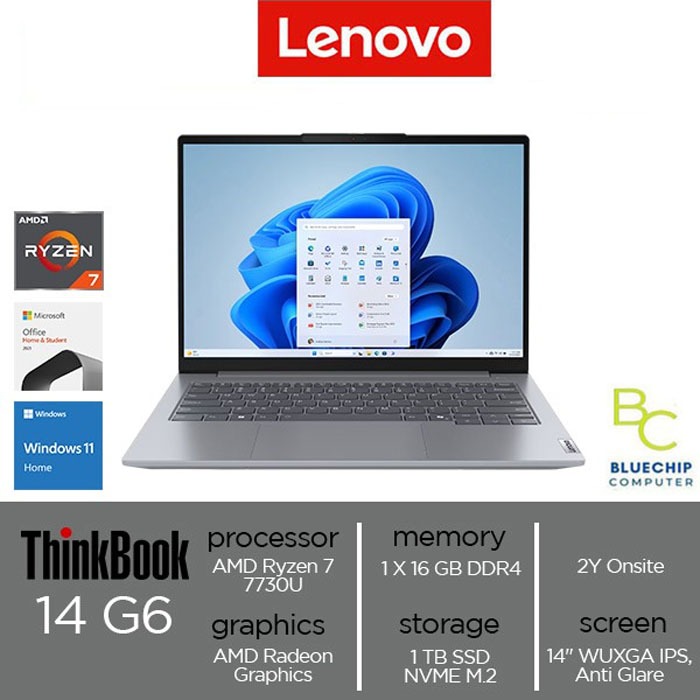 Lenovo ThinkBook 14 G6 ABP Ryzen 7 7730U 16GB 1TB W11 OHS