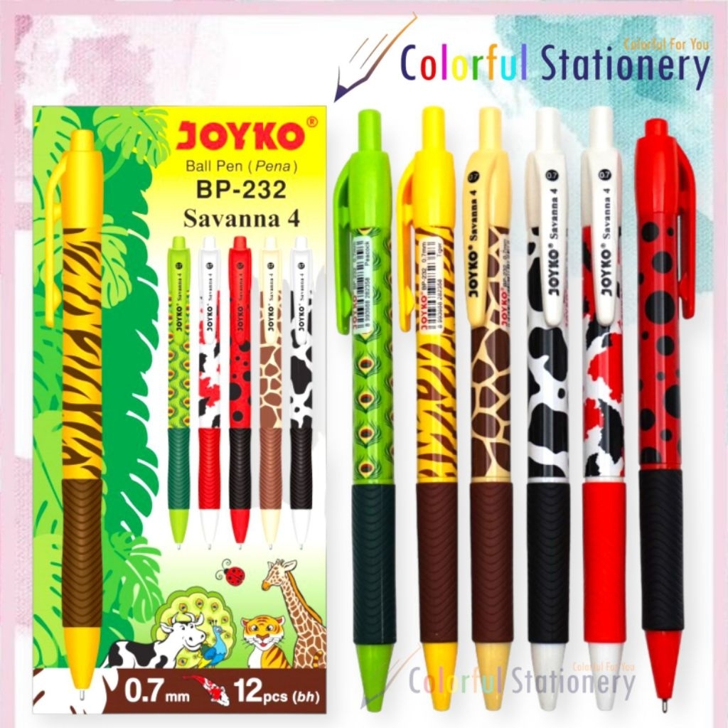 

Pulpen / Ballpoint Joyko Savanna 4 BP-232 (12 Pcs)