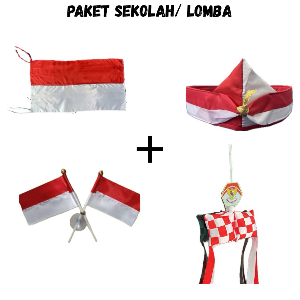 Sekolah Lomba Agustus Paket Perlengkapan Lomba 17 Agustus – Bendera, Ikat Kepala, Ceplok, Ketupat Lo